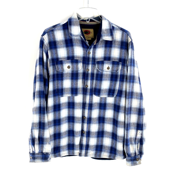 Boston Traders Jackets & Blazers - Boston Traders Flannel Plaid Shacket Shirt Jacket Blue L